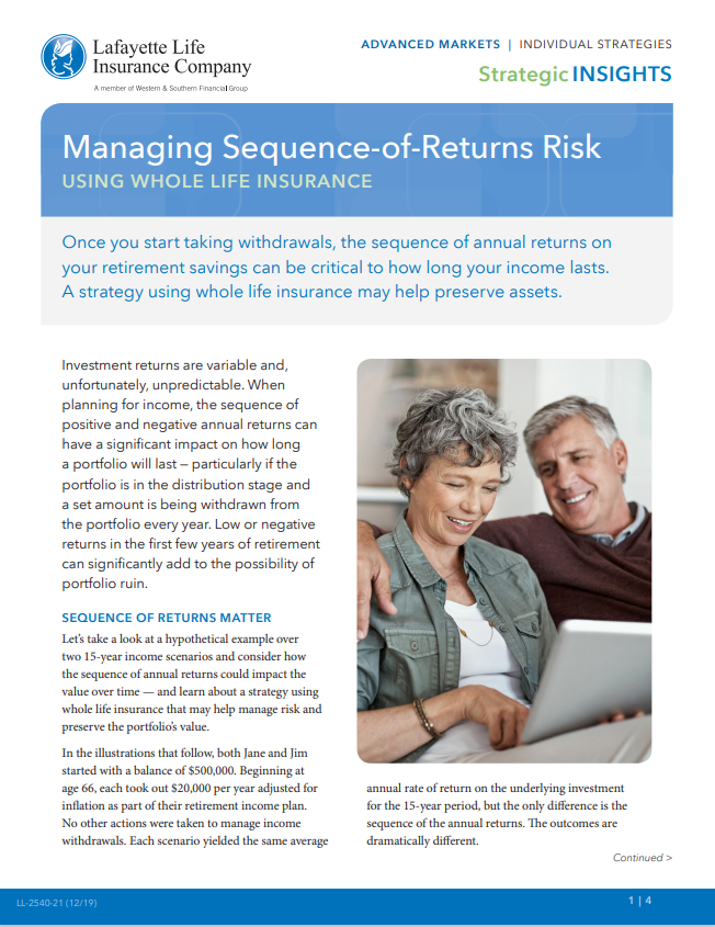 Managing Sequence of Return Risk
